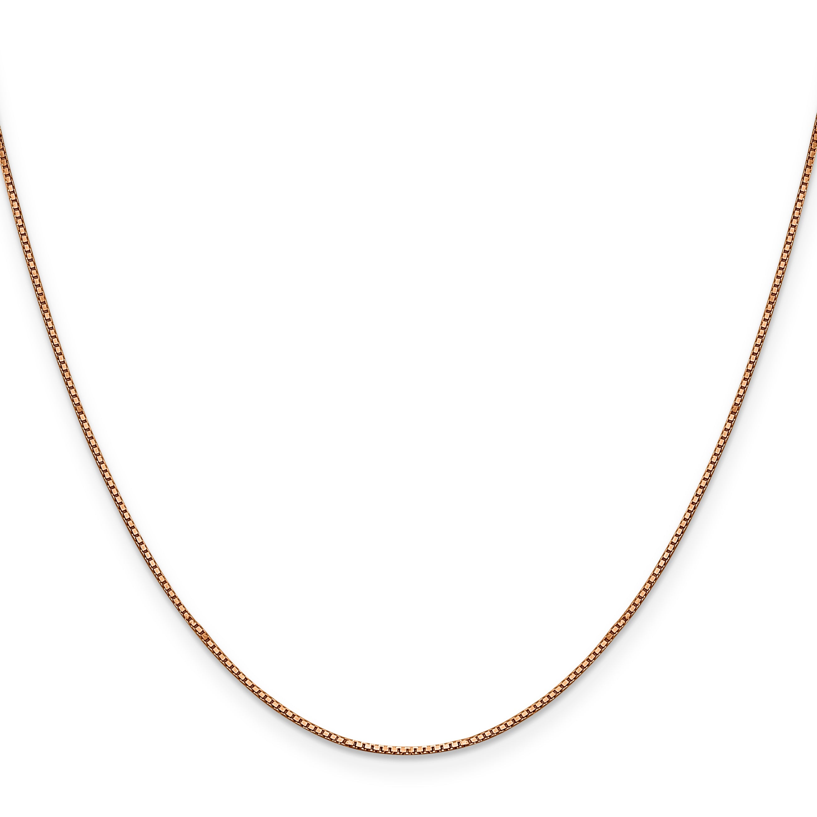 10K Rose Gold .9mm Box Chain