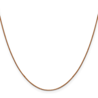 10K Rose Gold .9mm Box Chain