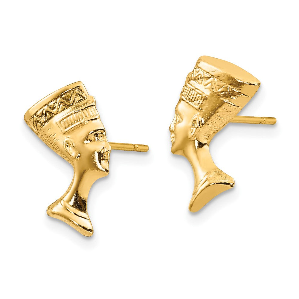 10K Yellow Gold 10K Nefertiti Post Earrings
