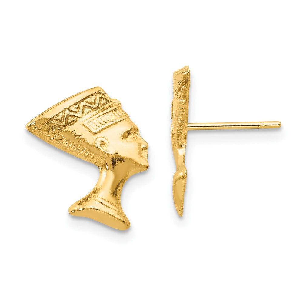 10K Yellow Gold 10K Nefertiti Post Earrings