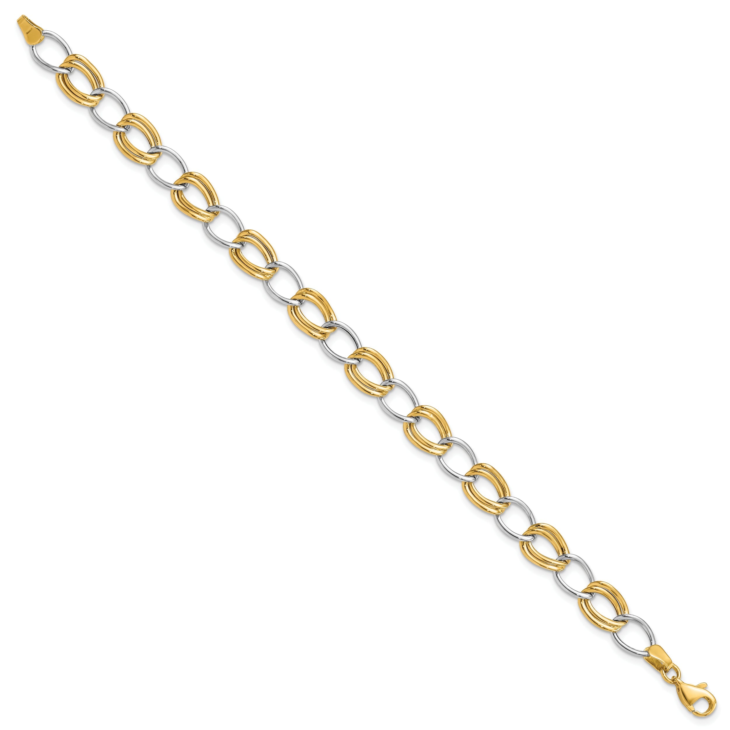 10K Two-Tone 10K Two-Tone Polished Open Link Bracelet