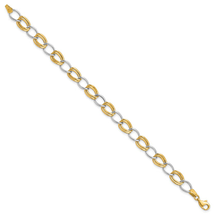10K Two-Tone 10K Two-Tone Polished Open Link Bracelet