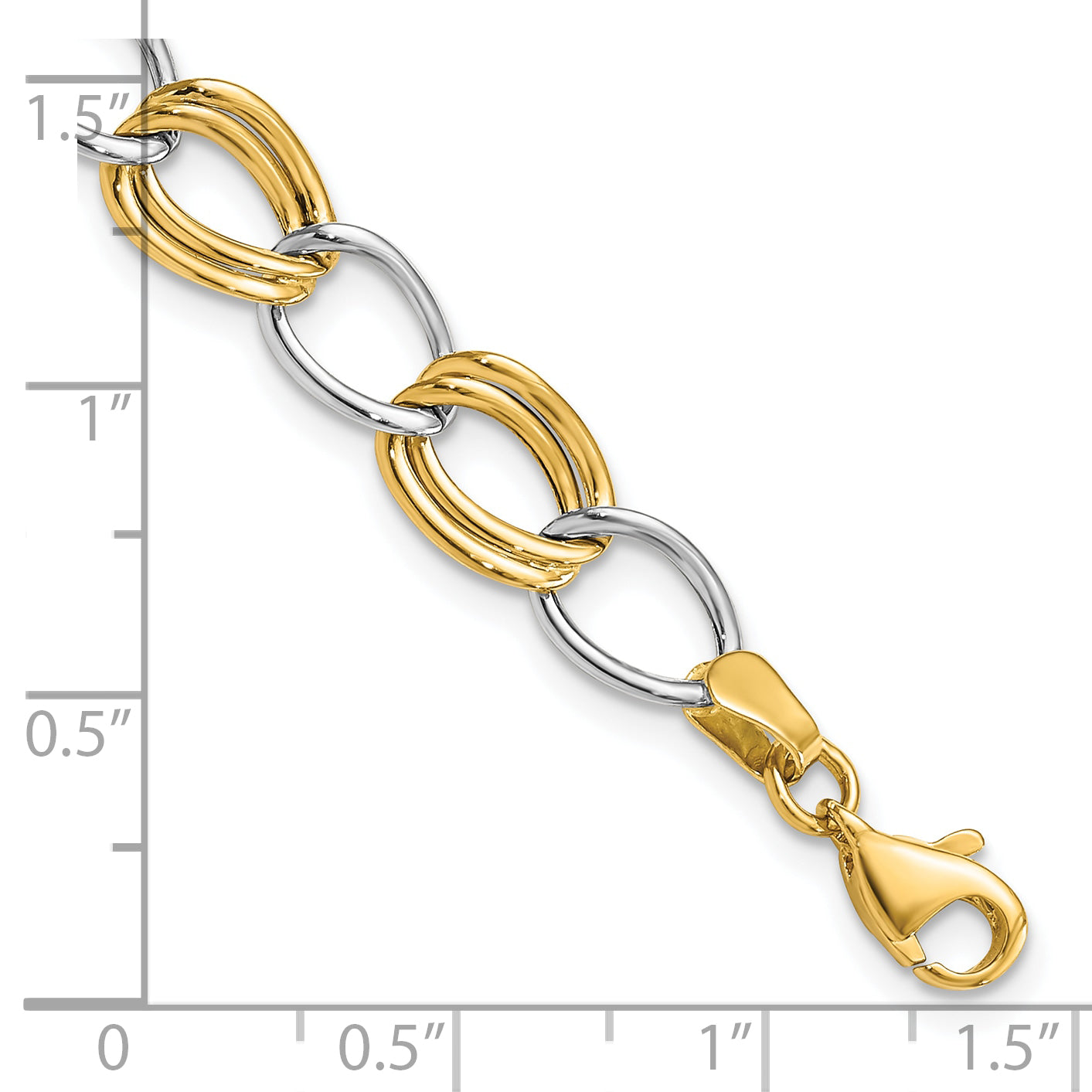 10K Two-Tone 10K Two-Tone Polished Open Link Bracelet