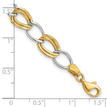 10K Two-Tone 10K Two-Tone Polished Open Link Bracelet