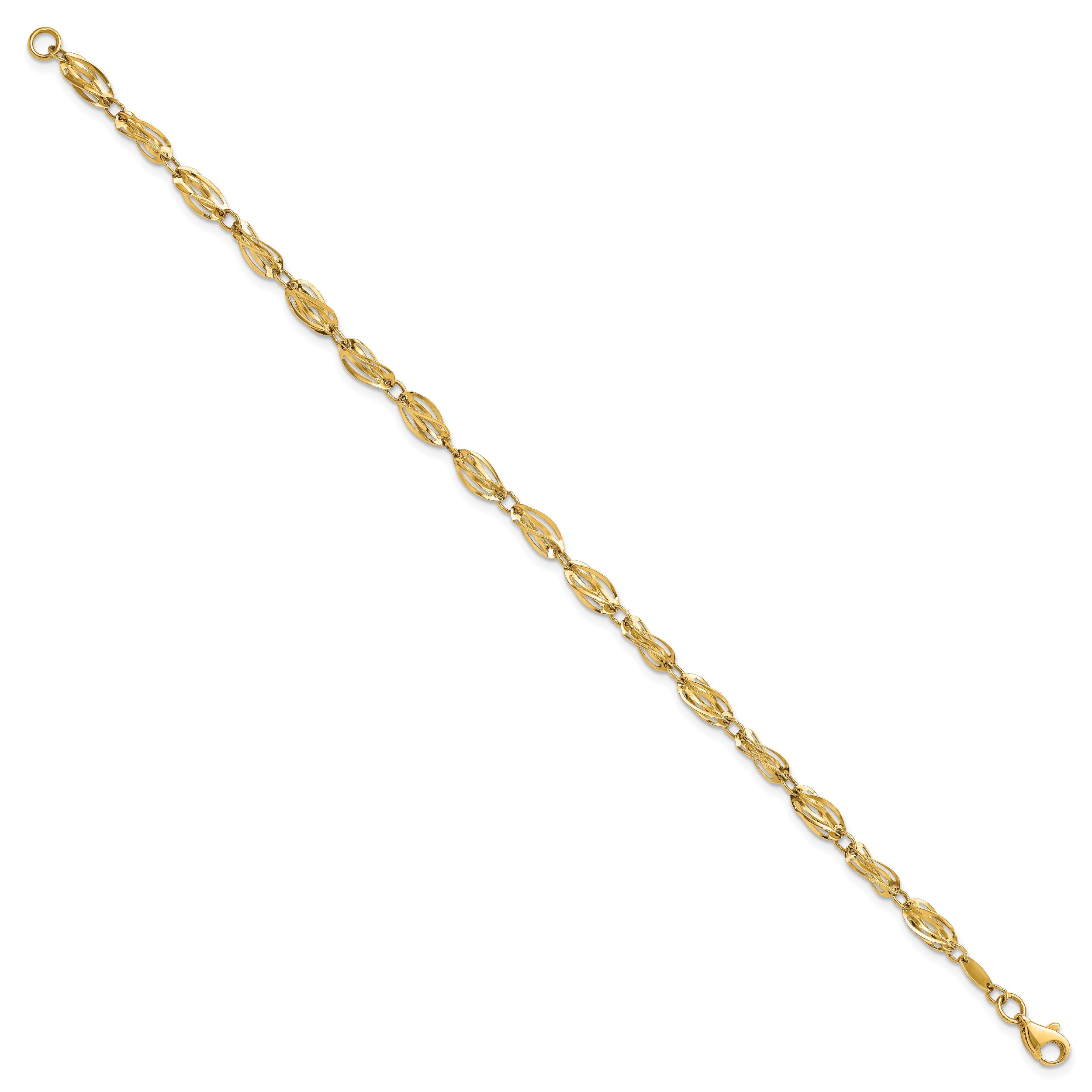 10K Yellow Gold Polished Fancy Bracelet