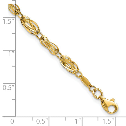 10K Yellow Gold Polished Fancy Bracelet