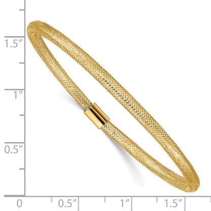10K Yellow Gold Stretch Mesh Bracelet