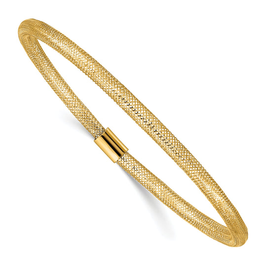 10K Yellow Gold Stretch Mesh Bracelet