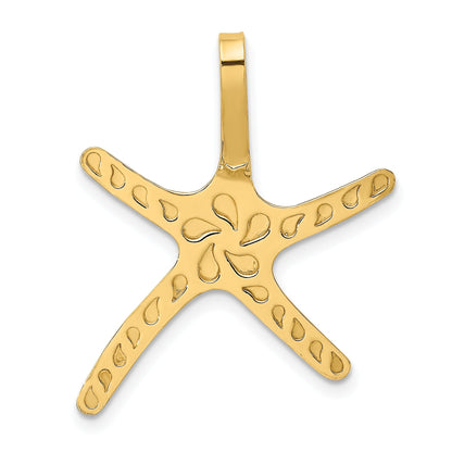 10K Yellow Gold Polished Starfish Charm