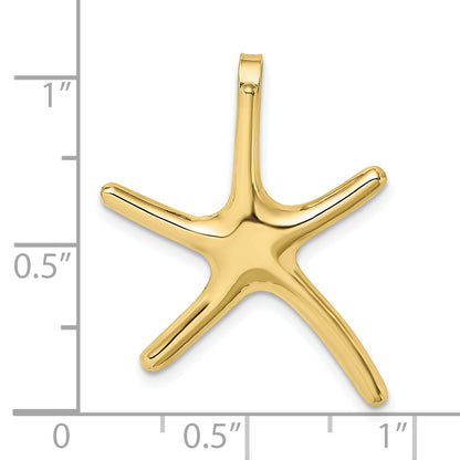 10K Yellow Gold Polished Starfish Charm