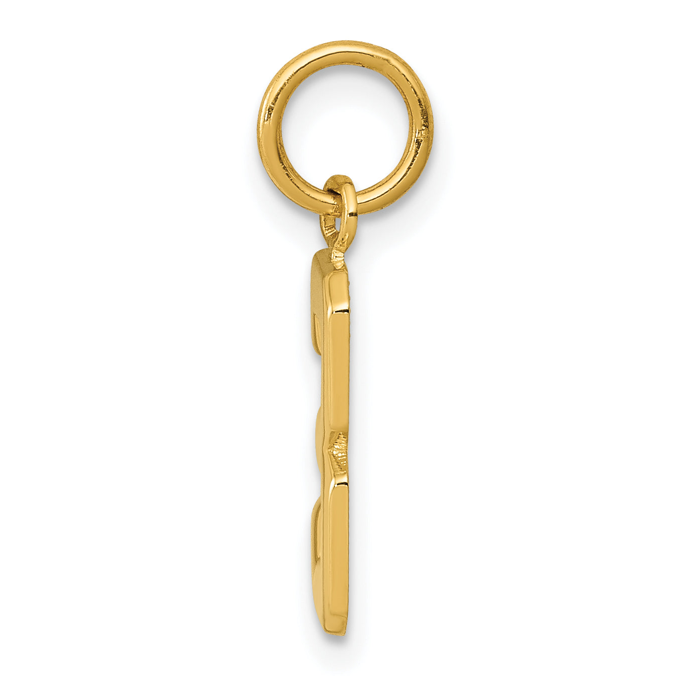 10K Yellow Gold Small Polished Number 03 Charm