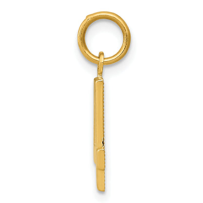 10K Yellow Gold Small Polished Number 4 Charm