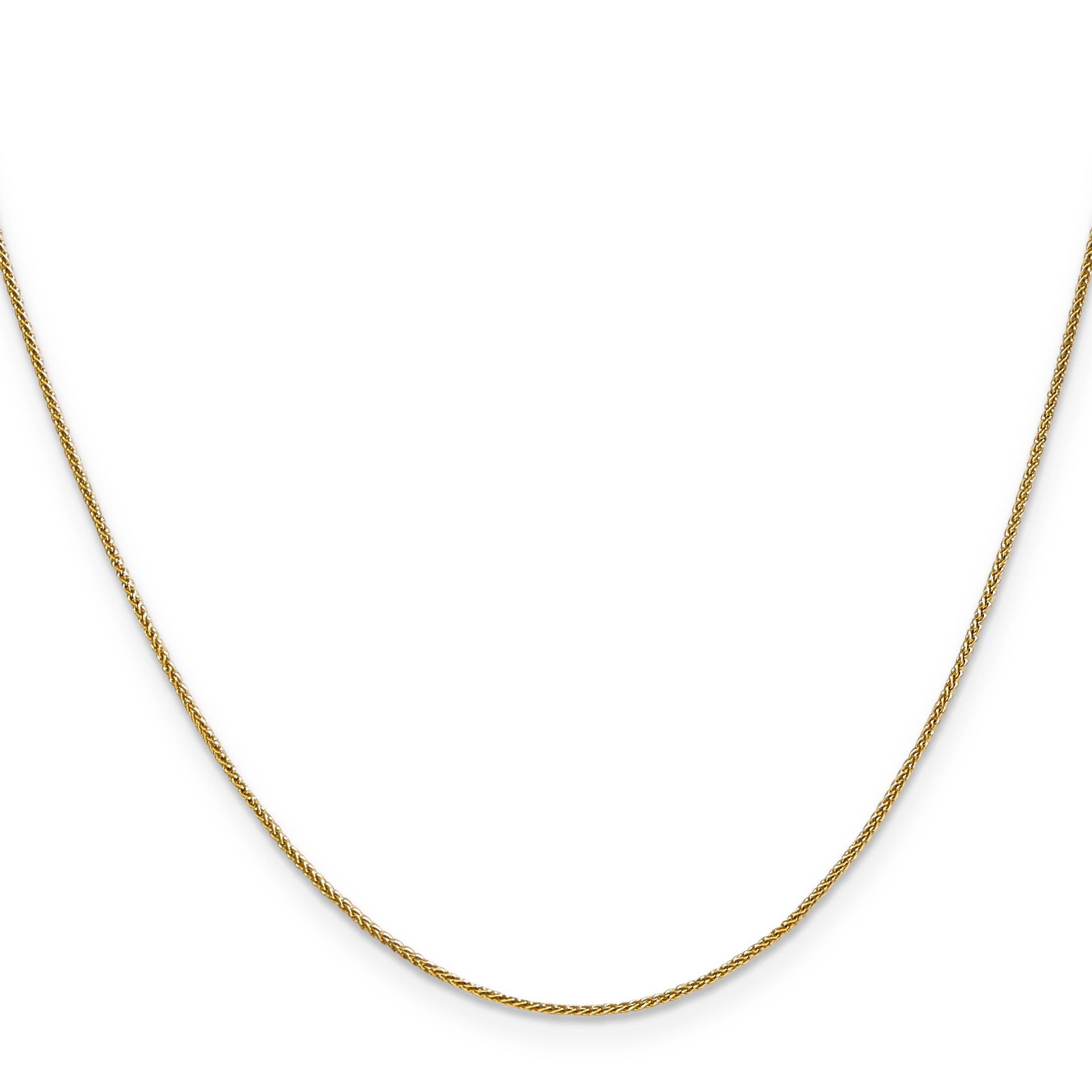 22 Inch 10K Yellow Gold .85mm Spiga Chain Necklace