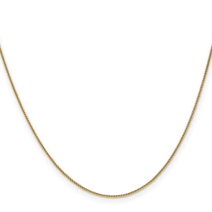 3 Inch 10K Yellow Gold .85mm Spiga Chain Necklace