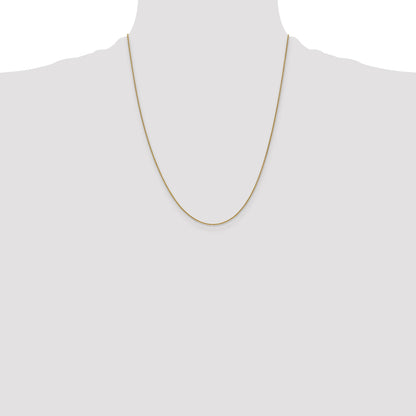 22 Inch 10K Yellow Gold .85mm Spiga Chain Necklace