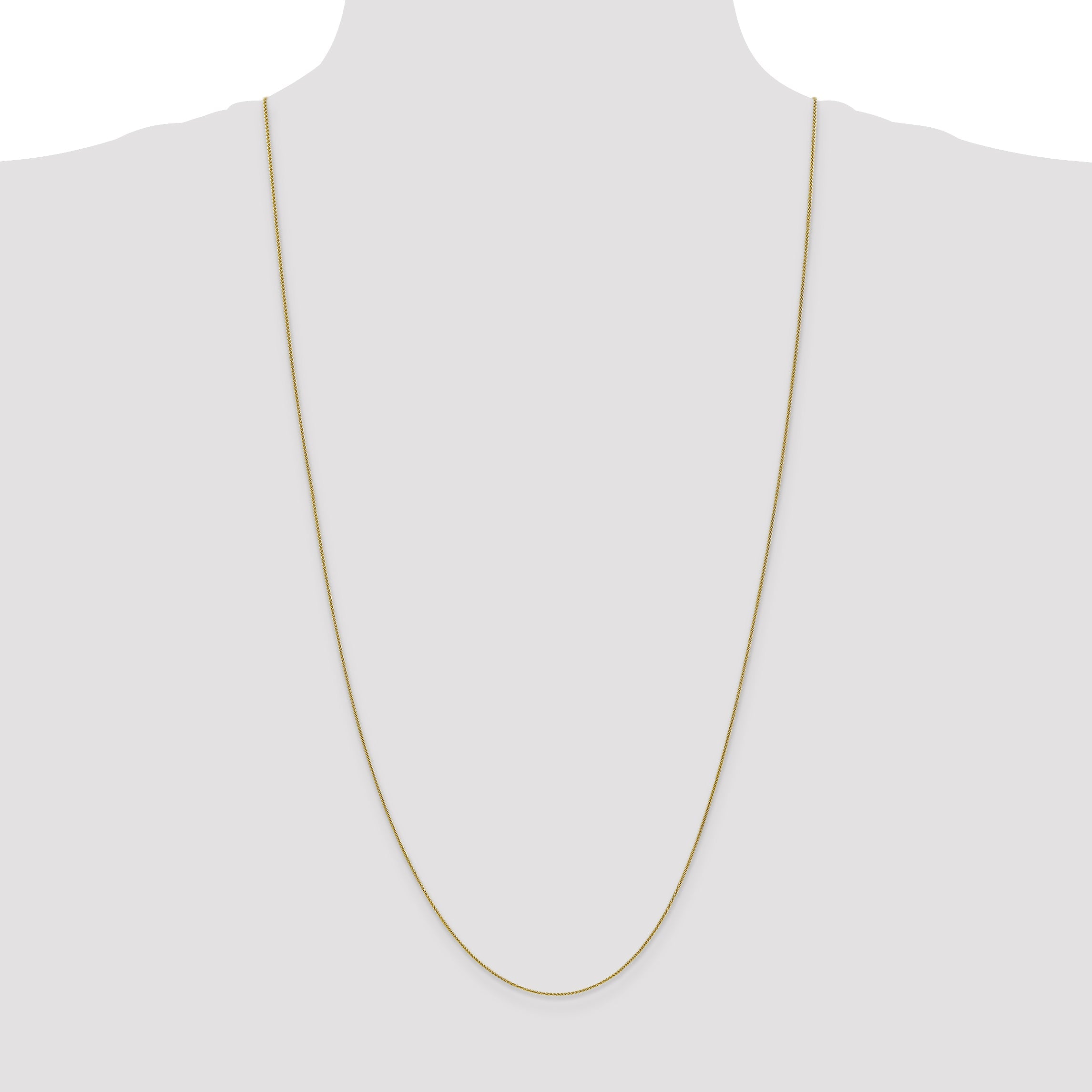 3 Inch 10K Yellow Gold .85mm Spiga Chain Necklace