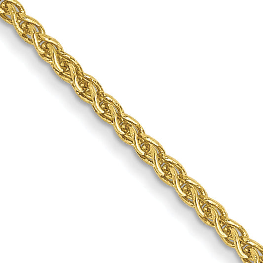 22 Inch 10K Yellow Gold 1.05mm Spiga Chain Necklace