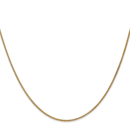 2 Inch 10K Yellow Gold 1.25mm Spiga Chain Necklace