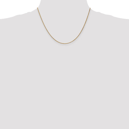 18 Inch 10K Yellow Gold 1.25mm Spiga Chain Necklace