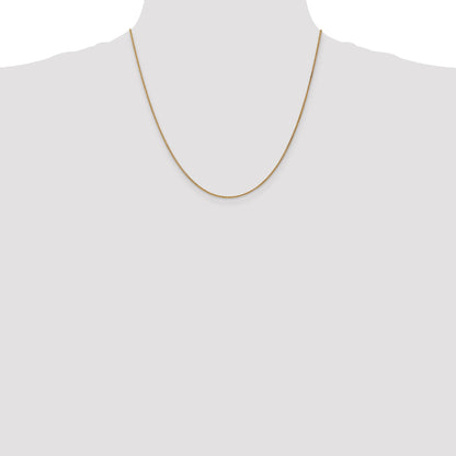 2 Inch 10K Yellow Gold 1.25mm Spiga Chain Necklace