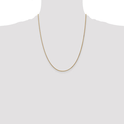 22 Inch 10K Yellow Gold 1.25mm Spiga Chain Necklace