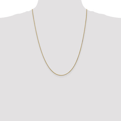 24 Inch 10K Yellow Gold 1.25mm Spiga Chain Necklace