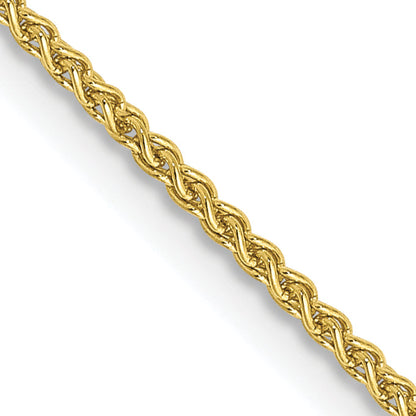 2 Inch 10K Yellow Gold 1.25mm Spiga Chain Necklace