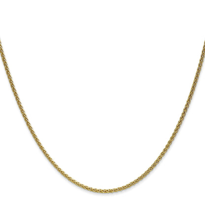 18 Inch 10K Yellow Gold 1.7mm Spiga Chain Necklace