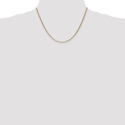 18 Inch 10K Yellow Gold 1.7mm Spiga Chain Necklace