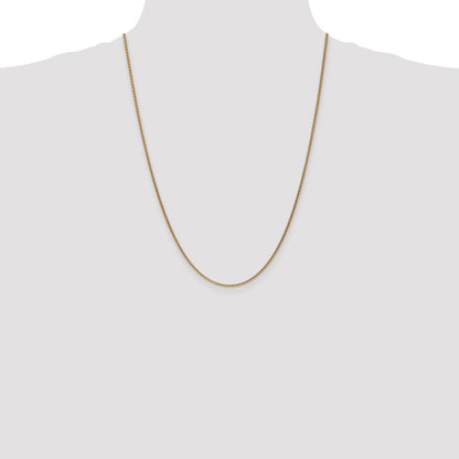 24 Inch 10K Yellow Gold 1.7mm Spiga Chain Necklace
