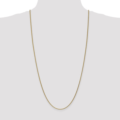 3 Inch 10K Yellow Gold 1.7mm Spiga Chain Necklace