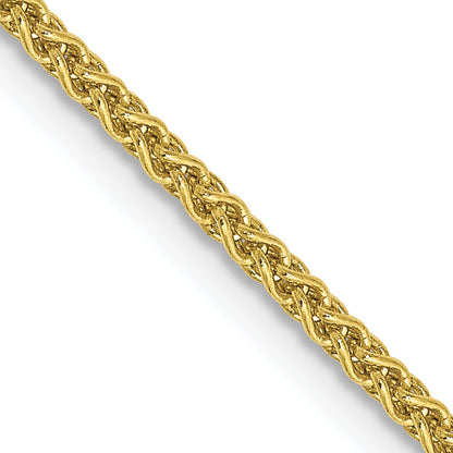 16 Inch 10K Yellow Gold 1.7mm Spiga Chain Necklace