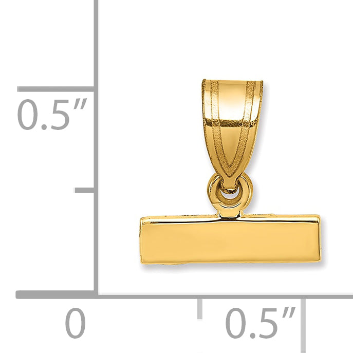 10K Yellow Gold 10Ky Casted Small Polished Top Charm
