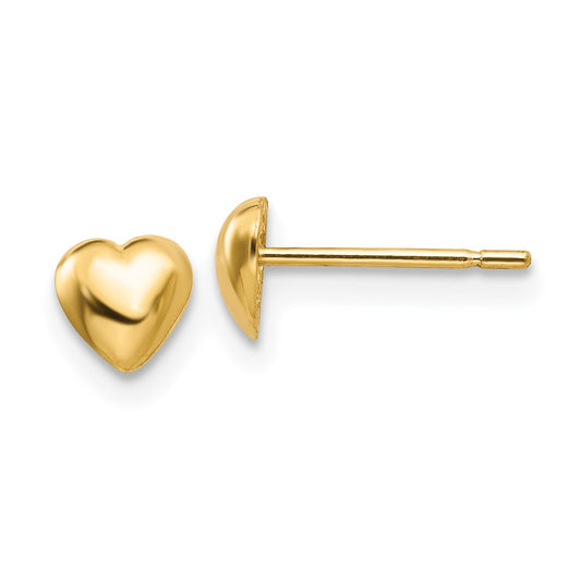 10K Yellow Gold 10K Polished Heart Post Earrings