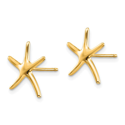 10K Yellow Gold Starfish Earrings