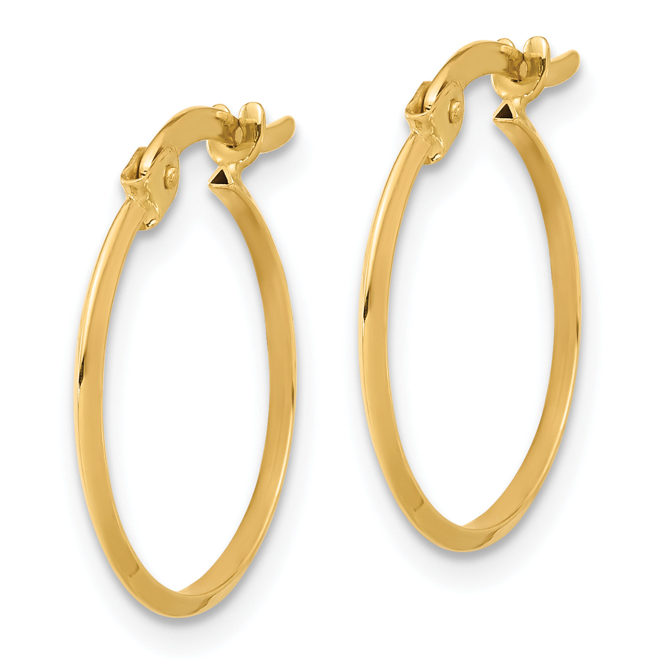 10K Yellow Gold 10K Polished Knife Edge Hoop Earrings