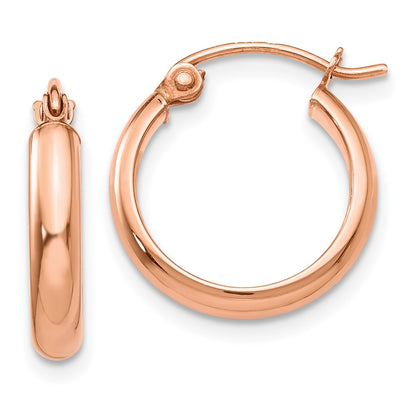 10K Rose Gold Hoop Earrings