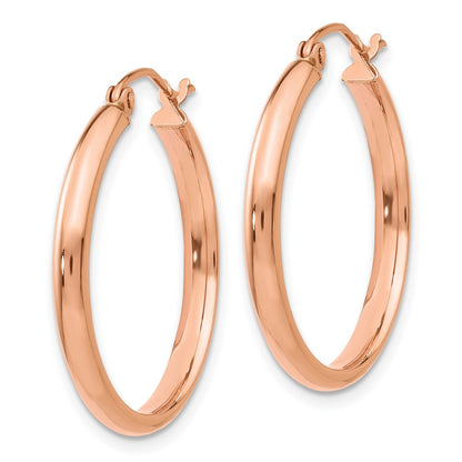 10K Rose Gold Hoop Earrings