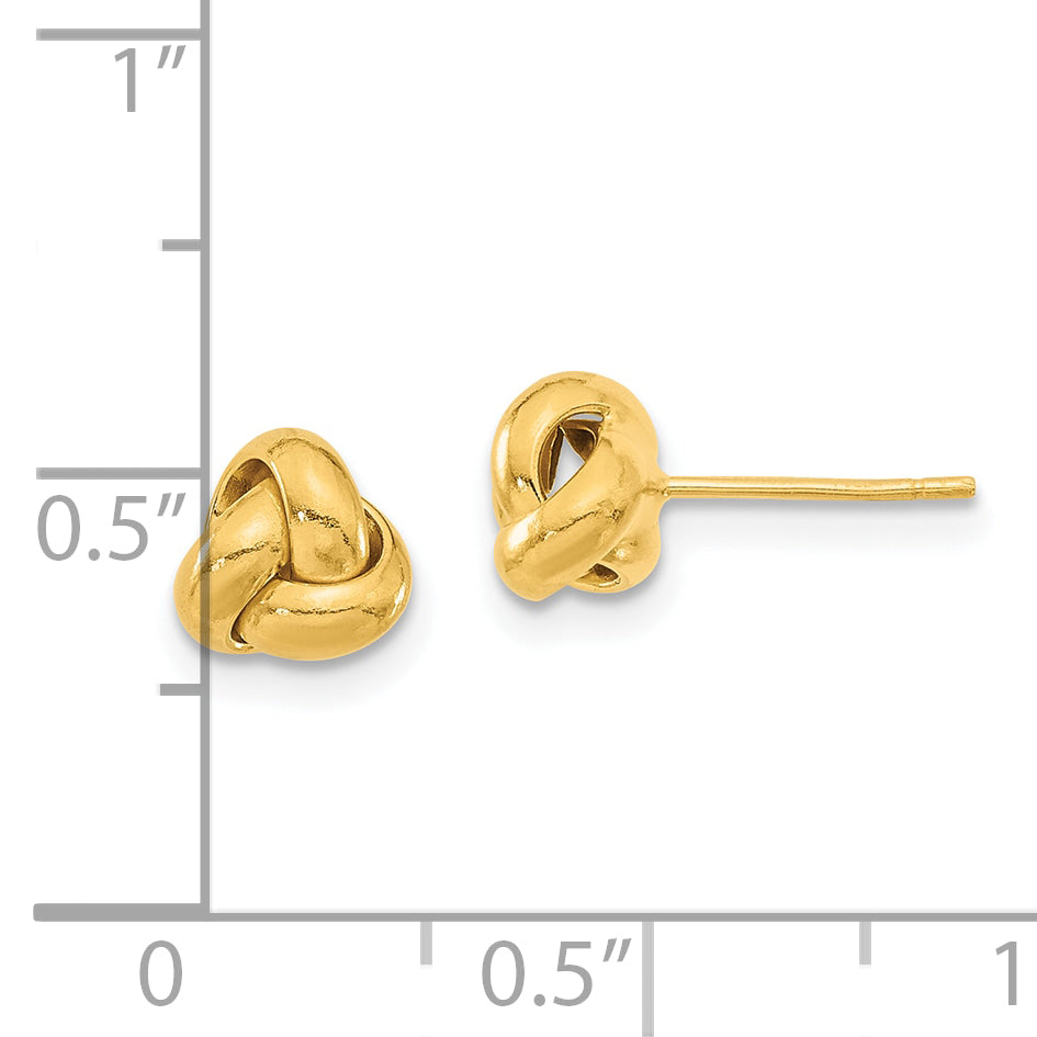 10K Yellow Gold Polished Love Knot Post Earrings