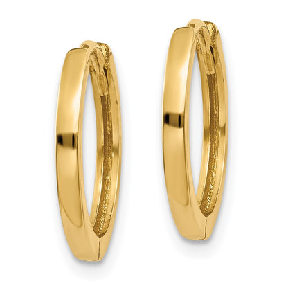 10K Yellow Gold Hinged Hoop Earrings