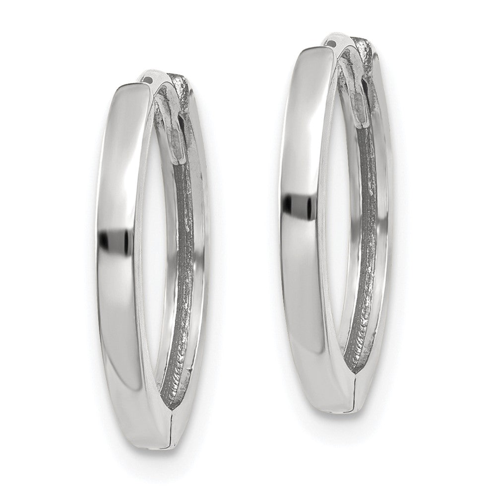 10K White Gold Hinged Earrings