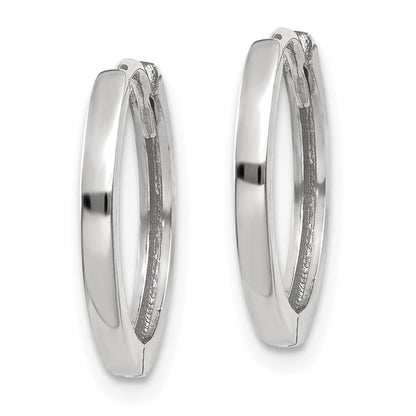10K White Gold Hinged Earrings