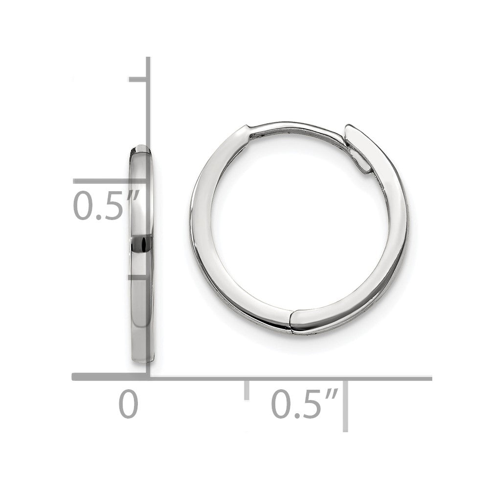 10K White Gold Hinged Earrings