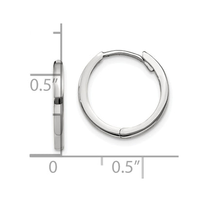 10K White Gold Hinged Earrings