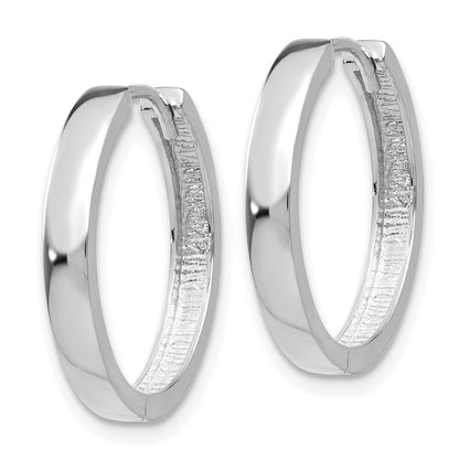 10K White Gold Hinged Earrings