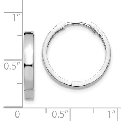 10K White Gold Hinged Earrings