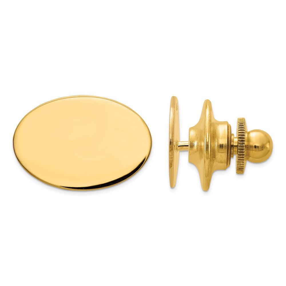 10K Yellow Gold 10K Men'S Oval Tie Tac