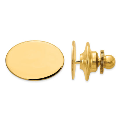 10K Yellow Gold 10K Men'S Oval Tie Tac