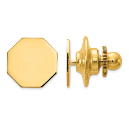 10K Yellow Gold 10K Men'S Octagonal Tie Tac