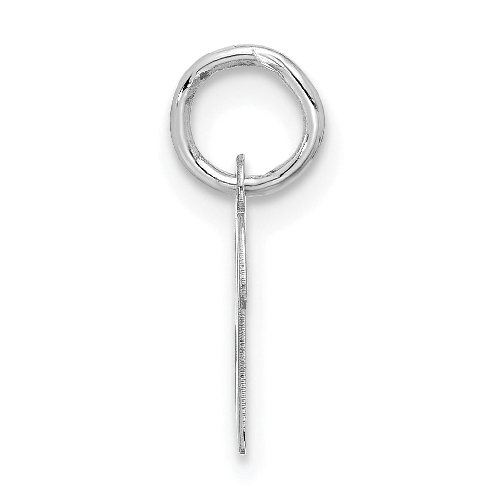 10K White Gold 10Kw Small Script Initial B Charm